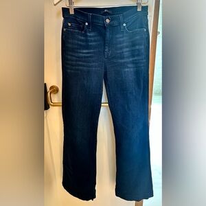 7 For All Mankind Blue Flare Leg Jeans